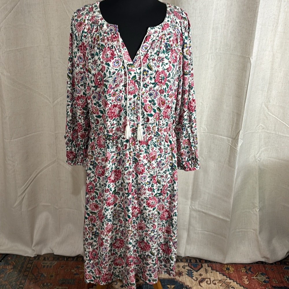 Old Navy Multicolor Floral Midi Dress